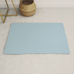 Soft Chalky Pastel Blue Solid Color Rug Gallery Image 1