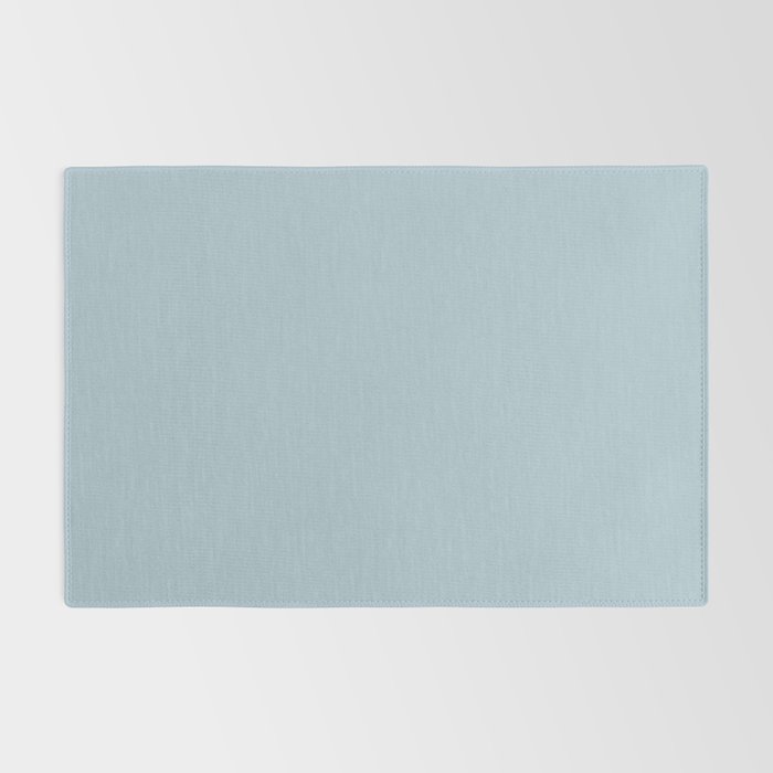 Soft Chalky Pastel Blue Solid Color Rug Gallery Image 2
