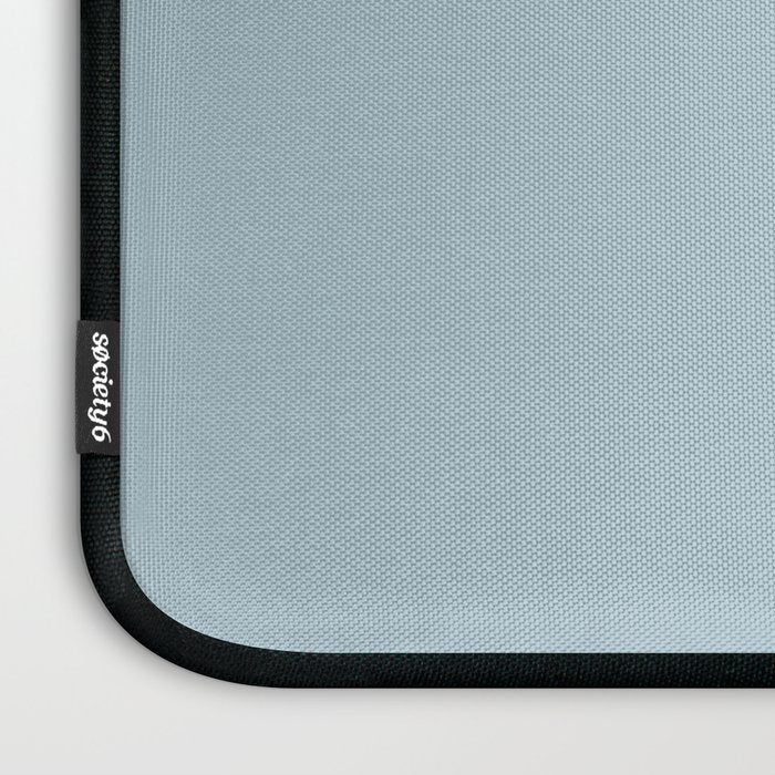 Soft Chalky Pastel Blue Solid Color Laptop Sleeve Gallery Image 3