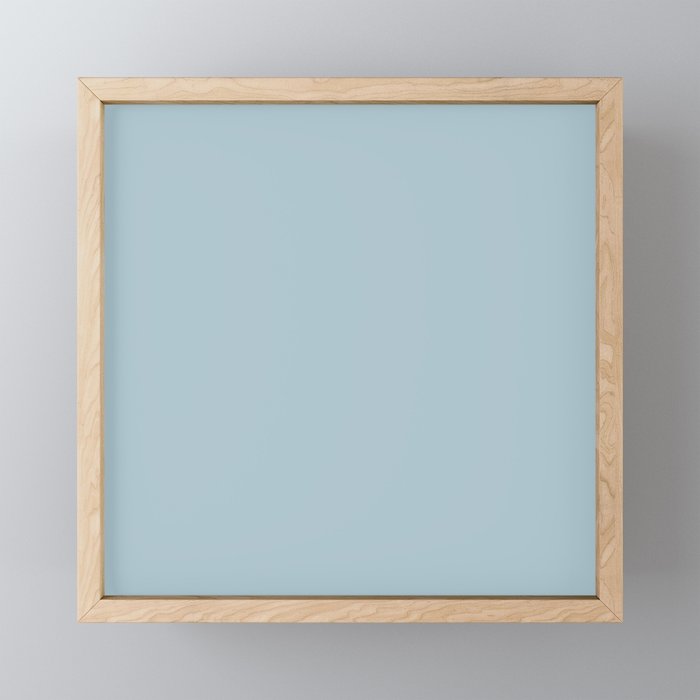 Soft Chalky Pastel Blue Solid Color Mini Art Print Gallery Image 1