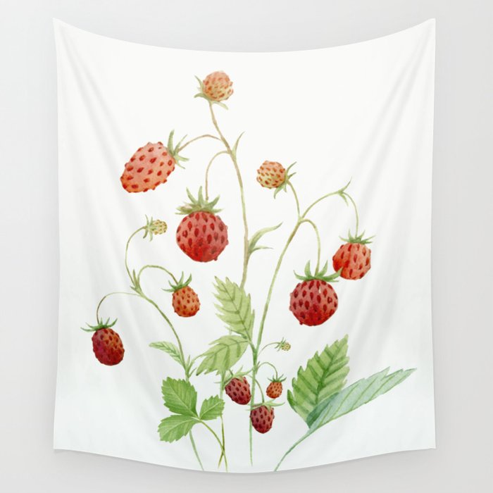 Wild Strawberries Wall Tapestry Gallery Image 1