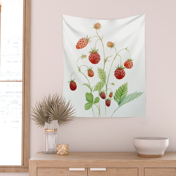 Wild Strawberries Wall Tapestry Gallery Image 2