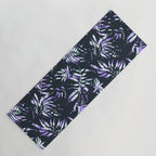 Dark abstract tropical leaves D1 Yoga Mat Gallery Image 1