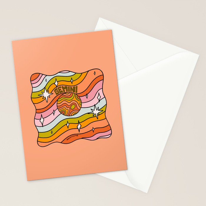 Gemini Planet Stationery Card Gallery Image 2