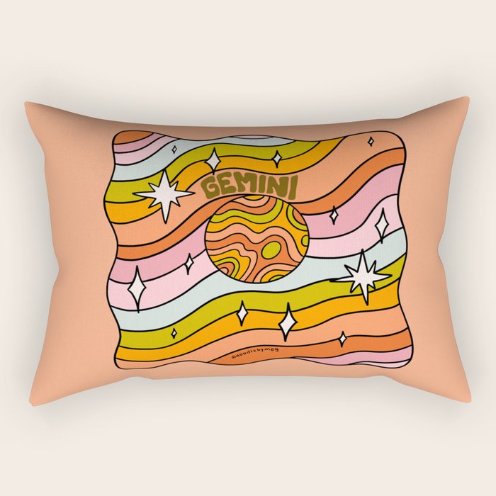 Gemini Planet Rectangular Pillow Gallery Image 2