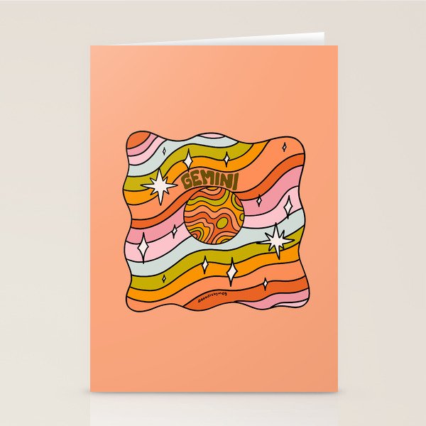 Gemini Planet Stationery Card Gallery Image 2