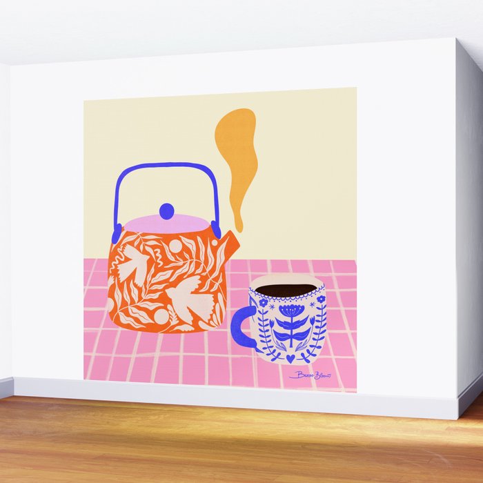 Colorful Tea Por Wall Mural Gallery Image 2