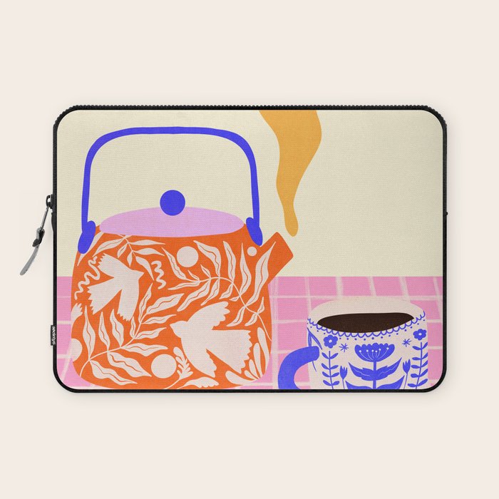 Colorful Tea Por Laptop Sleeve Gallery Image 1