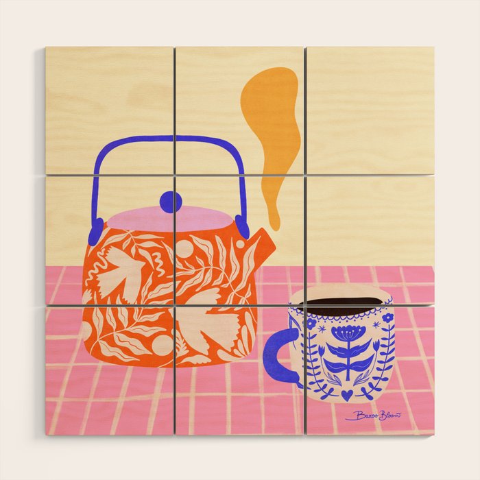 Colorful Tea Por Wood Wall Art Gallery Image 1
