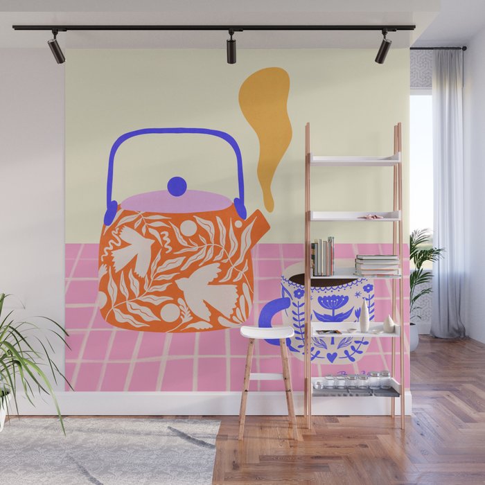 Colorful Tea Por Wall Mural Gallery Image 1