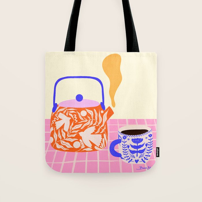 Colorful Tea Por Tote Bag Gallery Image 1