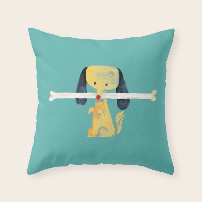 Lucky dog Throw Pillow Gallery Image 6