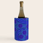 The Rivers around Us (blue) - Authentic Aboriginal Art Wine Chiller Gallery Image 3