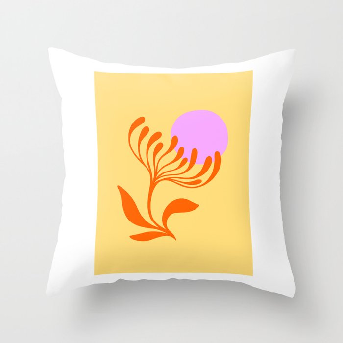 Matisse Poster 3. Flower & Sun cut-outs Throw Pillow Gallery Image 1