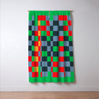 Colorful Checkerboard 2 Window Curtain Gallery Image 3