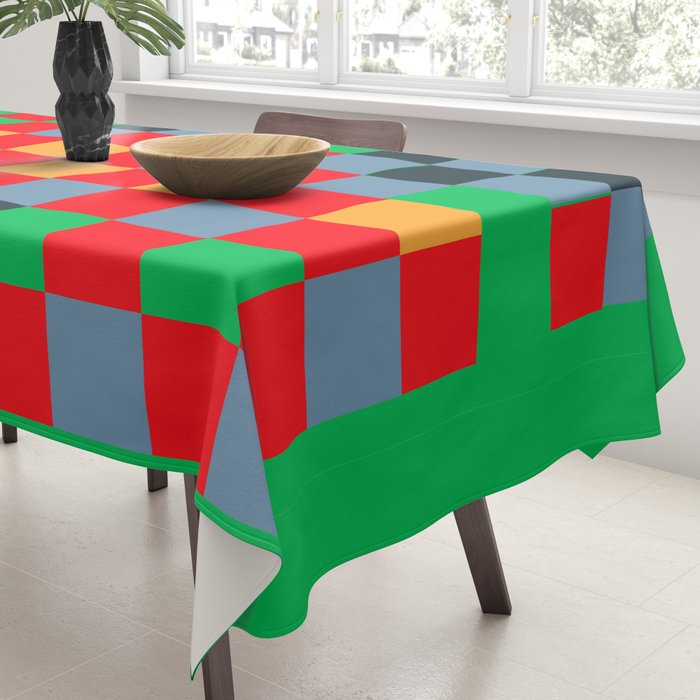 Colorful Checkerboard 2 Tablecloth Gallery Image 3