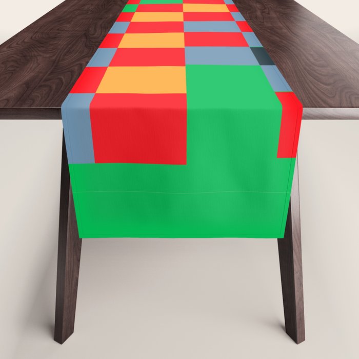 Colorful Checkerboard 2 Table Runner Gallery Image 1