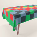 Colorful Checkerboard 2 Tablecloth Gallery Image 1