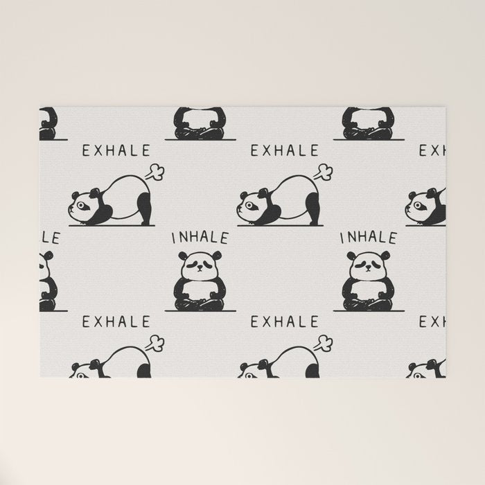 Inhale Exhale Panda Welcome Mat Gallery Image 1