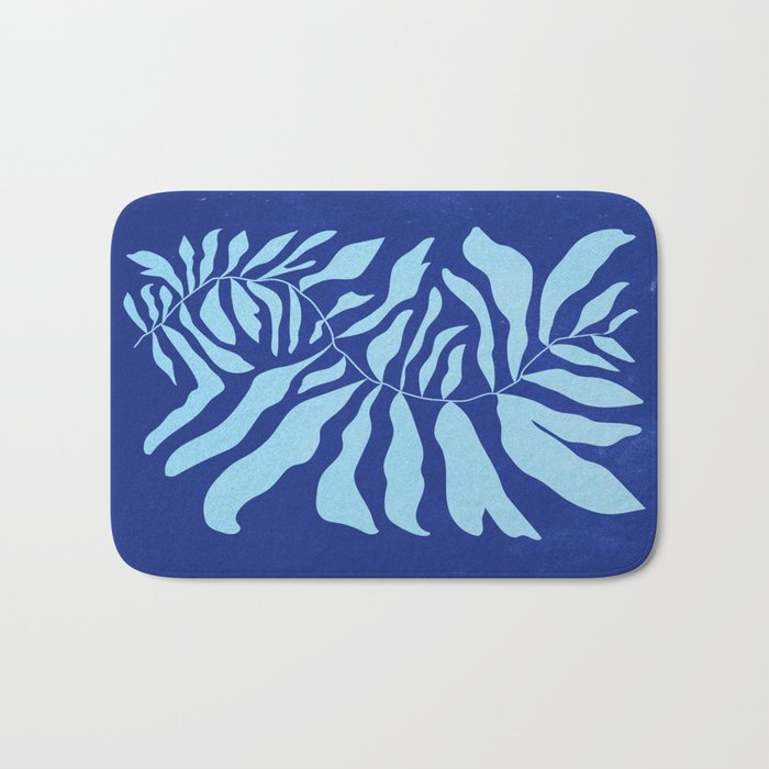 JAZZ FERNS 01 | Starry Blue Matisse Edition Bath Mat Gallery Image 1