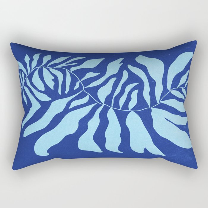 JAZZ FERNS 01 | Starry Blue Matisse Edition Rectangular Pillow Gallery Image 2