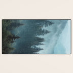 Misty Pine Forest Desk Mat Gallery Image 3