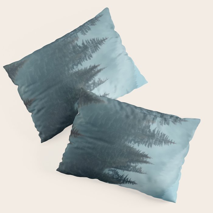 Misty Pine Forest Pillow Sham Gallery Image 3
