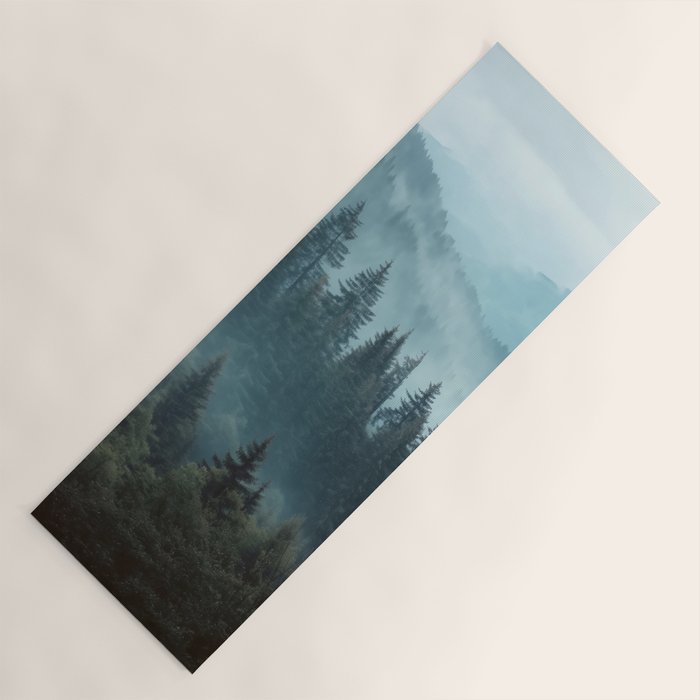 Misty Pine Forest Yoga Mat Gallery Image 1