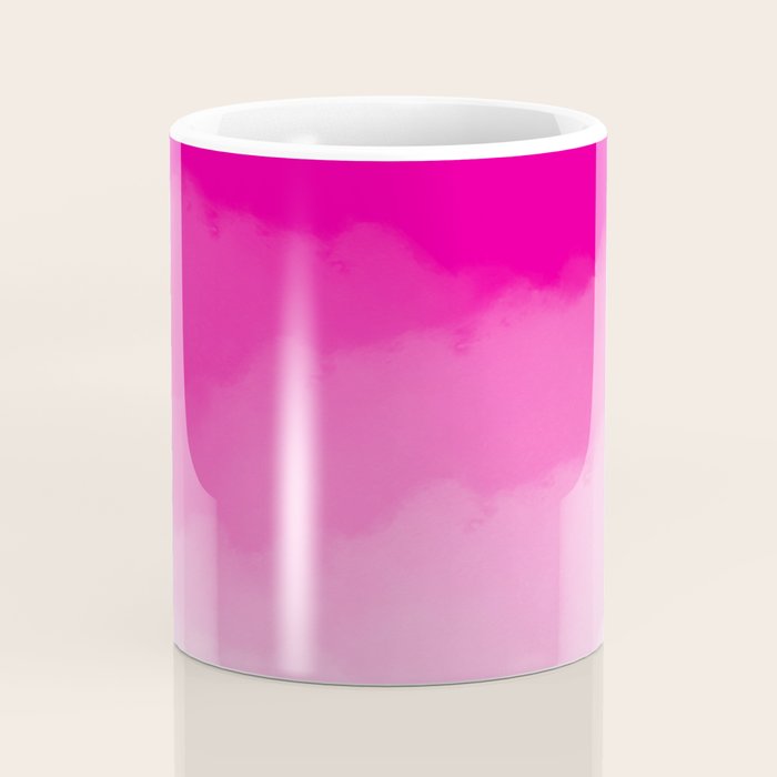 Magenta Watercolor Ombre (magenta pink/white) Coffee Mug Gallery Image 4