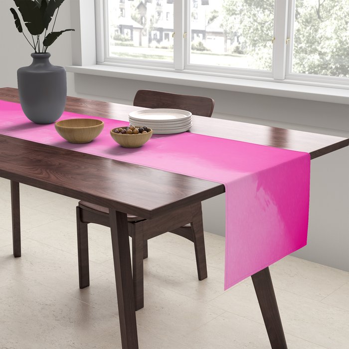Magenta Watercolor Ombre (magenta pink/white) Table Runner Gallery Image 2