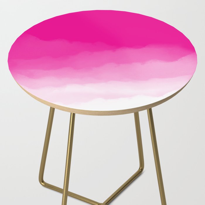 Magenta Watercolor Ombre (magenta pink/white) Side Table Gallery Image 2