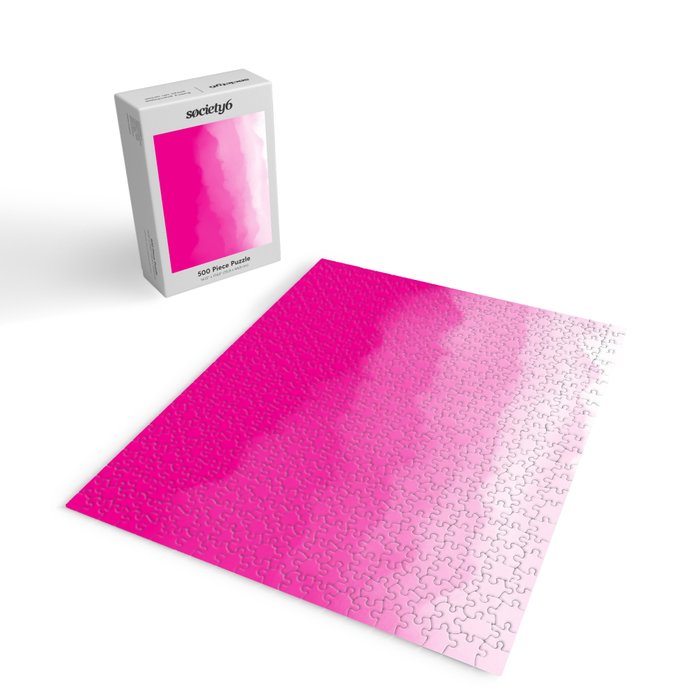 Magenta Watercolor Ombre (magenta pink/white) Jigsaw Puzzle Gallery Image 2