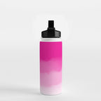 Magenta Watercolor Ombre (magenta pink/white) Water Bottle Gallery Image 2