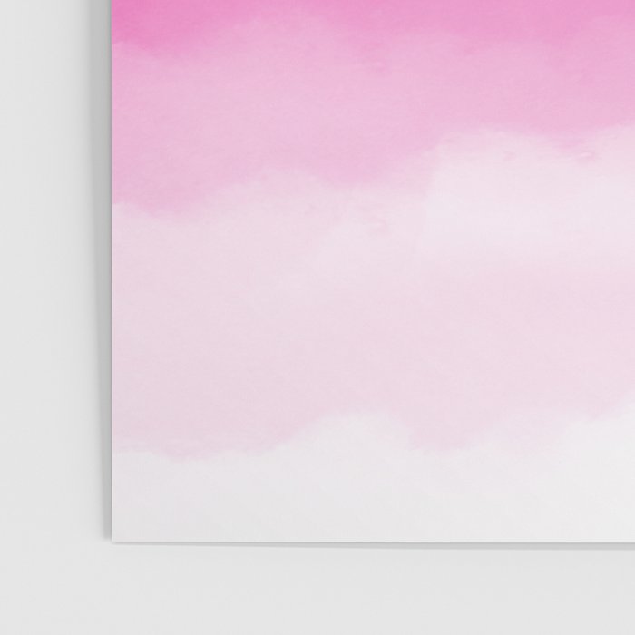Magenta Watercolor Ombre (magenta pink/white) Poster Gallery Image 3