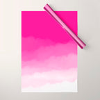 Magenta Watercolor Ombre (magenta pink/white) Wrapping Paper Gallery Image 1