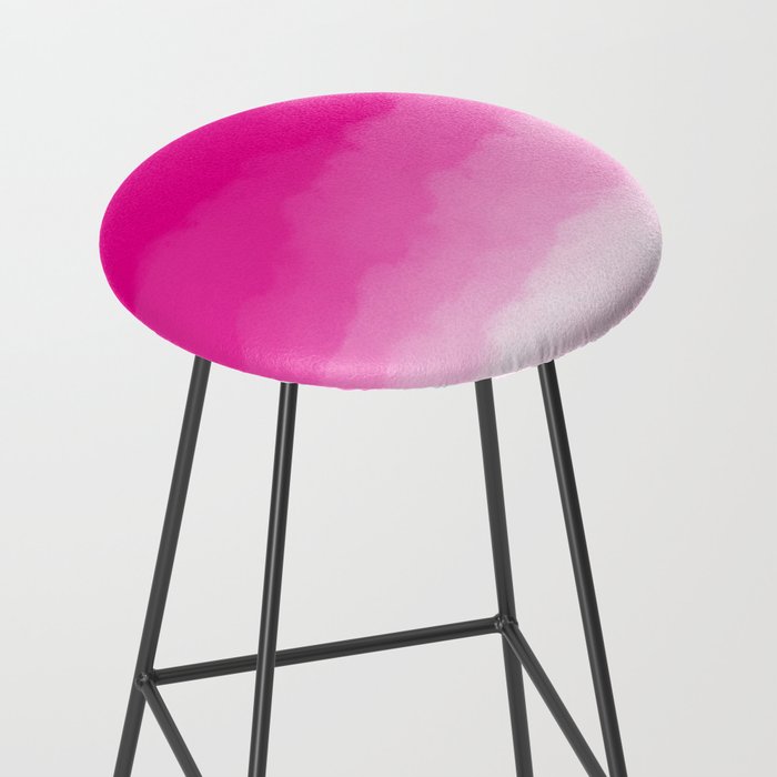 Magenta Watercolor Ombre (magenta pink/white) Stool Gallery Image 2