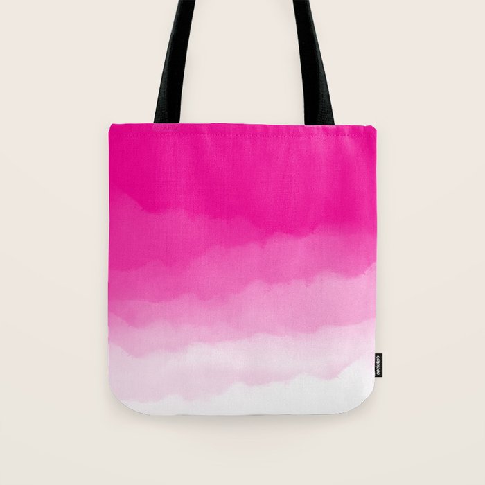 Magenta Watercolor Ombre (magenta pink/white) Tote Bag Gallery Image 1