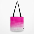 Magenta Watercolor Ombre (magenta pink/white) Tote Bag Gallery Image 2
