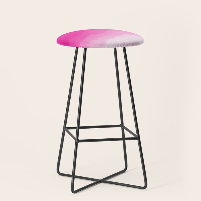Magenta Watercolor Ombre (magenta pink/white) Stool Gallery Image 1