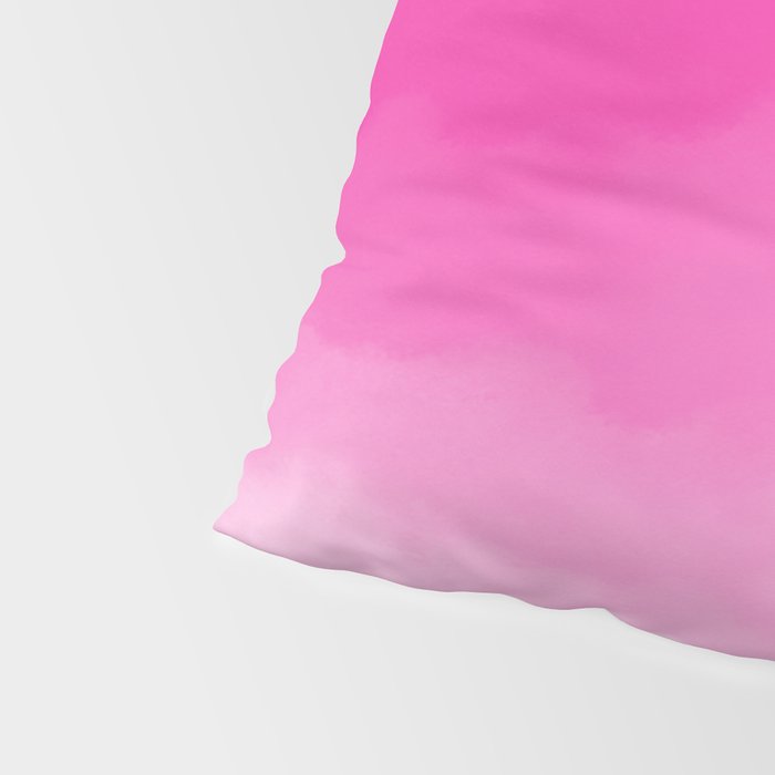 Magenta Watercolor Ombre (magenta pink/white) Pillow Sham Gallery Image 4