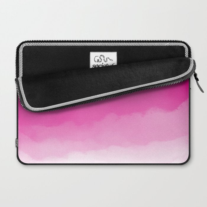 Magenta Watercolor Ombre (magenta pink/white) Laptop Sleeve Gallery Image 2