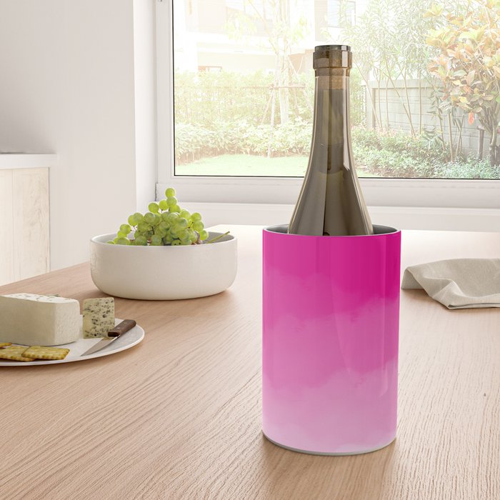 Magenta Watercolor Ombre (magenta pink/white) Wine Chiller Gallery Image 4