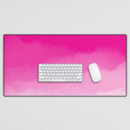 Magenta Watercolor Ombre (magenta pink/white) Desk Mat Gallery Image 1