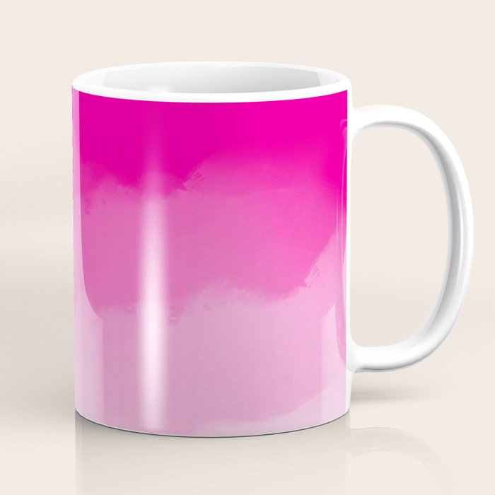 Magenta Watercolor Ombre (magenta pink/white) Coffee Mug Gallery Image 1