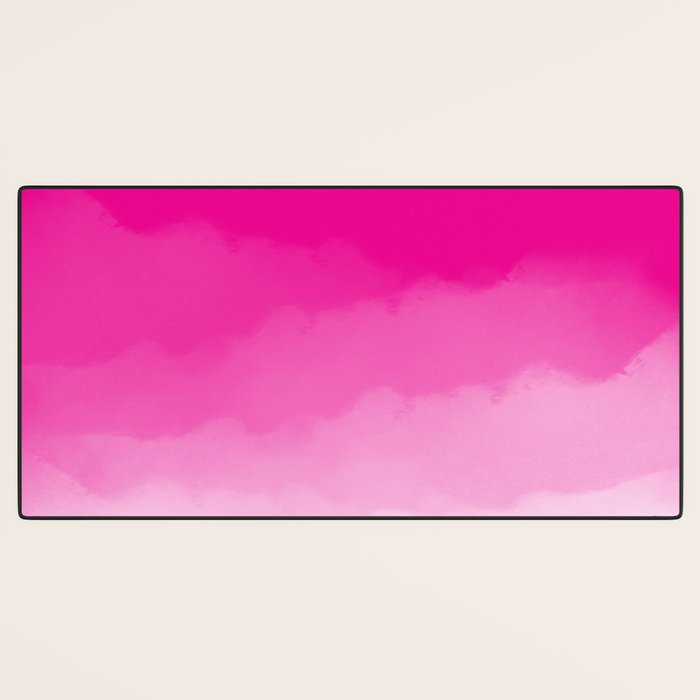 Magenta Watercolor Ombre (magenta pink/white) Desk Mat Gallery Image 3