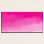 Magenta Watercolor Ombre (magenta pink/white) Desk Mat Gallery Image 3