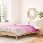 Magenta Watercolor Ombre (magenta pink/white) Duvet Cover Gallery Image 2