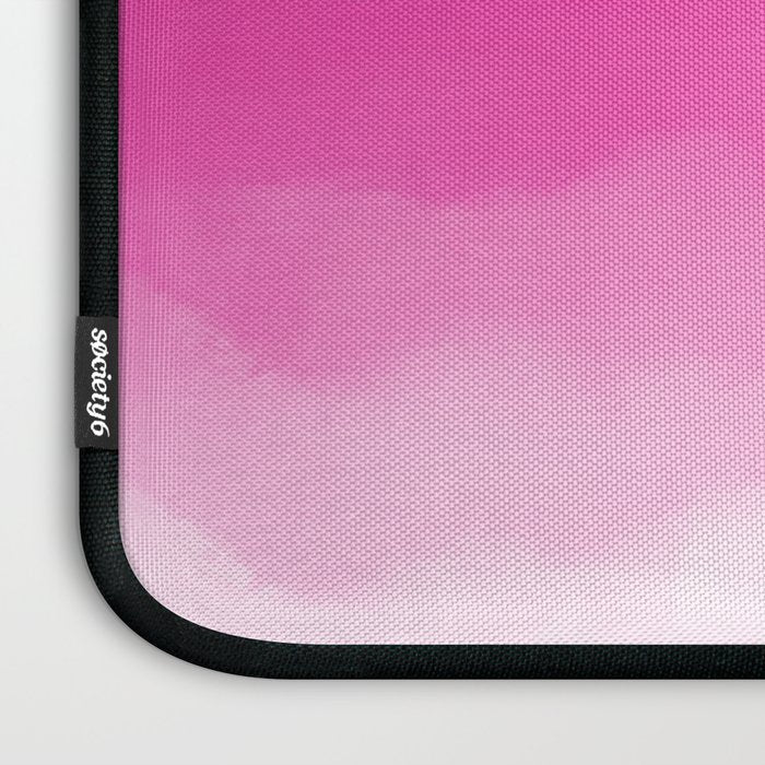 Magenta Watercolor Ombre (magenta pink/white) Laptop Sleeve Gallery Image 3