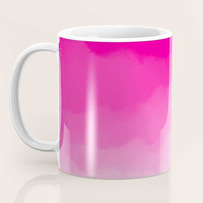 Magenta Watercolor Ombre (magenta pink/white) Coffee Mug Gallery Image 3