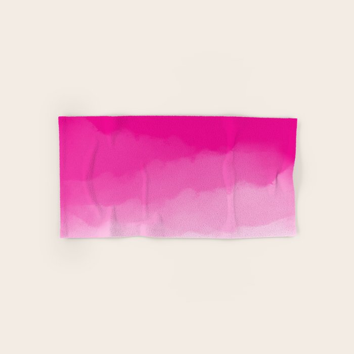 Magenta Watercolor Ombre (magenta pink/white) Bath Towel Gallery Image 1